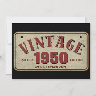 Invitación Vintage 1950 Limited Edition All Original Parts