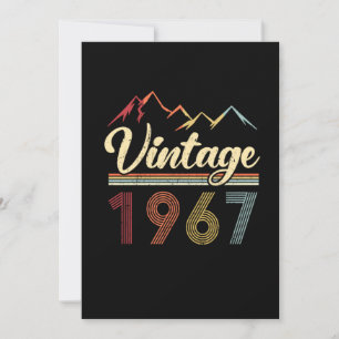 Invitación Vintage 1967 54th Birthday Retro 54 años