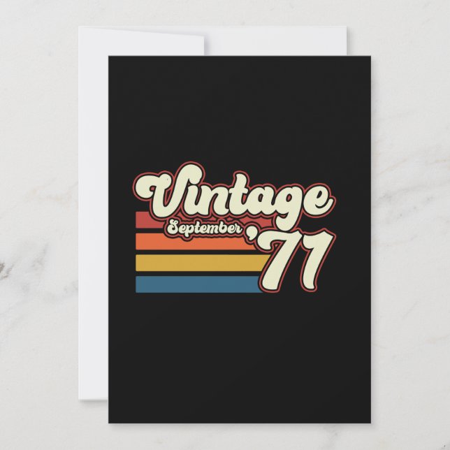 Invitación Vintage 1971 50º cumpleaños (Anverso)