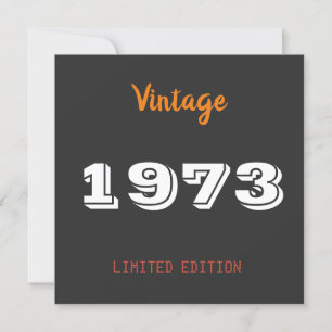 Invitación Vintage 1973 edición limitada 53ᵉʳ Birthday Gift
