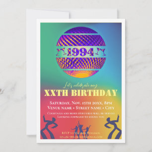 Invitación Vintage 1994 fiesta de 30 años