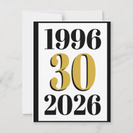 Invitación Vintage 1996 Hito 30 Cumpleaños