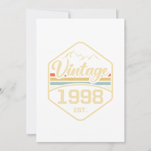 Invitación Vintage 1998 Est 23rd Birthday Gift (Anverso)