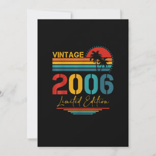 Invitación Vintage 2006 Regalos de 17 años 17 niños de cumple