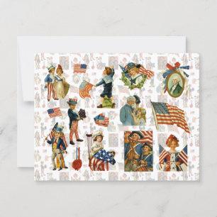 Invitación Vintage 4 de julio BBQ