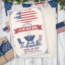 Vintage 4 de julio BBQ ID1105