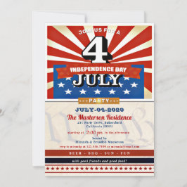 Invitación Vintage 4 of July Fiesta