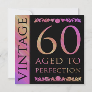 Invitación Vintage 60th Birthday Party Invitation
