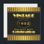 Invitación Vintage 60th Yellow Gold Black 60 Birthday Party<br><div class="desc">Vintage 1952 50 40 60 30 60th Birthday Party Elegant Yellow Black Invitation Birthday Party. Todo Ocasiones Fabulosos Eventos Elegantes para hombres o mujeres, Chicas, Fiestas invitados para todas las edades, sólo personalizar a la edad que usted quiere! Invitaciones a fiestas de cumpleaños número 21, invitaciones a fiestas de cumpleaños...</div>