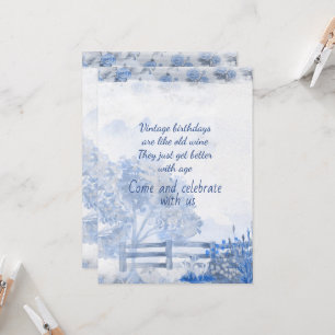 Invitación Vintage 75th Birthday Party Invitation