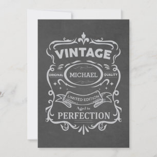 Invitación Vintage Age to Perfection Birthday Party