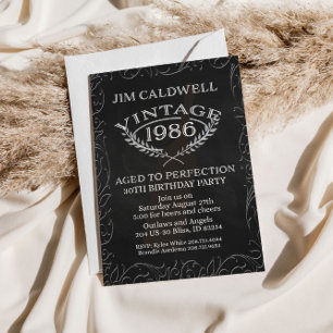 Invitación Vintage Aged to Perfection