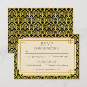 Invitación Vintage Art deco rsvp