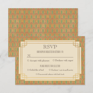 Invitación Vintage Art deco rsvp
