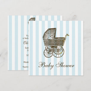 INVITACIÓN VINTAGE BABY PRAM   BABY SHOWER