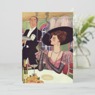 Invitación Vintage Bachelorette Champagne Party