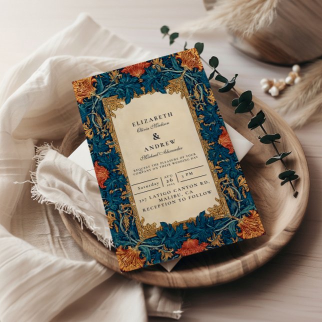 Invitación Vintage Baroque Floral Wedding (Subido por el creador)