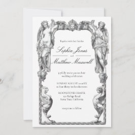 Invitación Vintage Baroque Statue Fine Art Renaissance