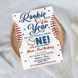 Invitación Vintage Baseball 1er cumpleaños