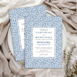 Invitación Vintage Blue Toile de Jouy Elegant Wedding Invite<br><div class="desc">✅ For matching items search 225T in my collections ✅ Make a lasting first impression with this French toile de Jouy wedding invitation, beautifully designed to showcase the best printing quality available on Zazzle. Featuring intricate floral patterns in rich navy, royal, dusty, and deep blue tones, this invitation blends timeless...</div>