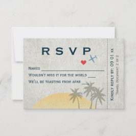 Invitación Vintage Boarding RSVP