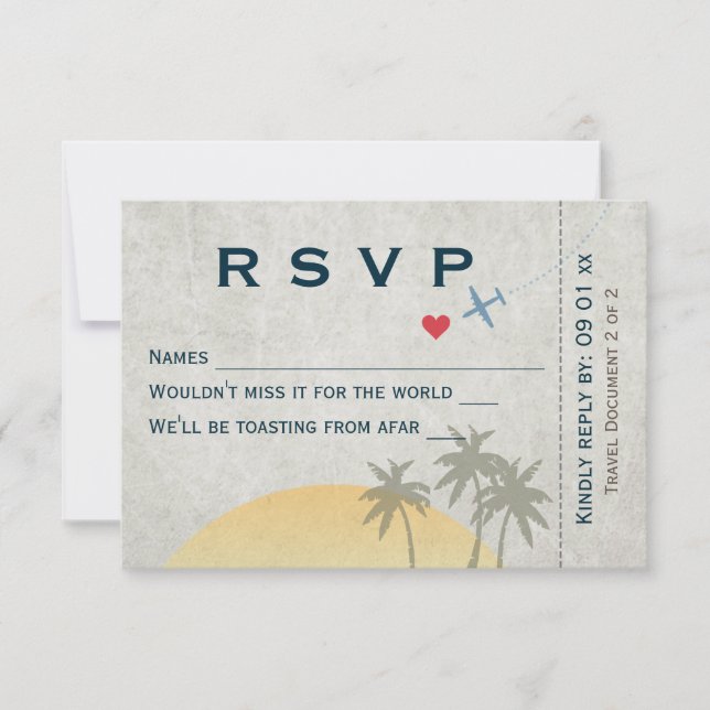 Invitación Vintage Boarding RSVP (Anverso)