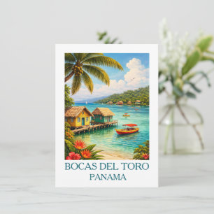 Invitación Vintage Bocas del Toro Panamá Viaje Tropical