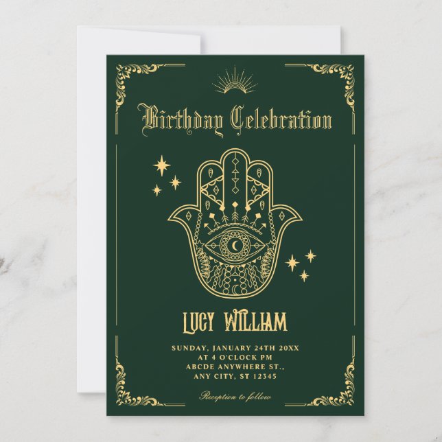 Invitación Vintage Bohemian art symbols  Invitation (Anverso)