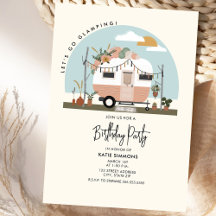 Vintage Boho Camper Glaming Birday Party