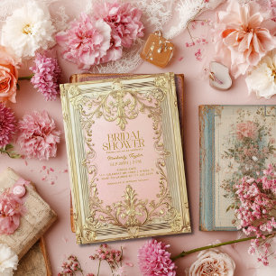 Invitación Vintage Book Book Bridal Shower