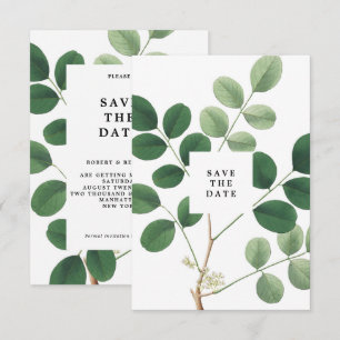 Invitación vintage botanical save card (tarjeta de fecha)