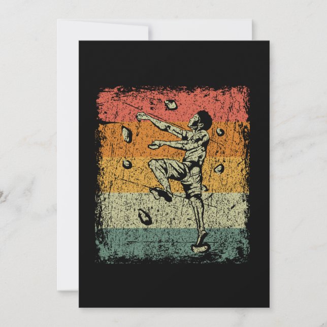 Invitación Vintage Bouldering Climber Equipment (Anverso)