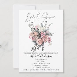 Invitación Vintage Bouquet Bridal Shower