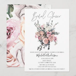 Invitación Vintage Bouquet Bridal Shower