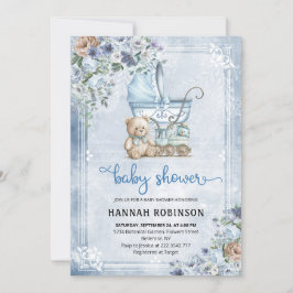 Invitación Vintage Boy Baby Shower