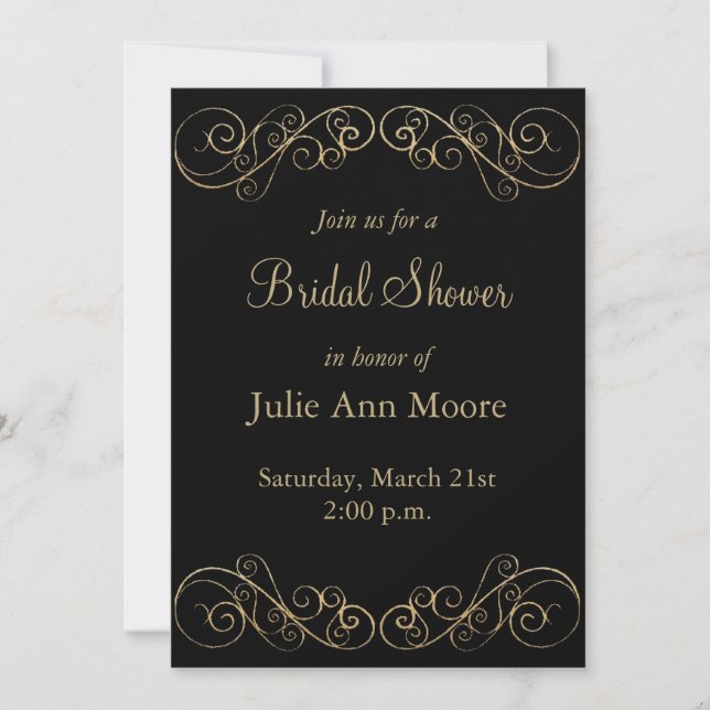 Invitación Vintage Bridal Shower (Anverso)