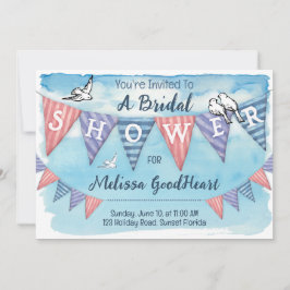 Invitación Vintage Bunting Bridal Shower