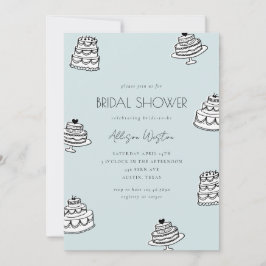 Invitación Vintage Cake Bridal Shower Invitation