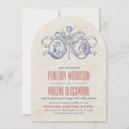 Invitación Vintage Cameo Love Wedding Invitation