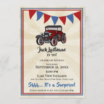 Vintage Car and Bungalows Surprise Cumpleaños