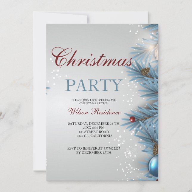 Invitación Vintage Christmas (Anverso)