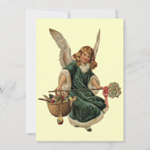 Invitación Vintage Christmas Angel