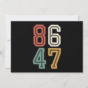 Invitación Vintage Classic 86 47 Anti Trump 2024 Impeach