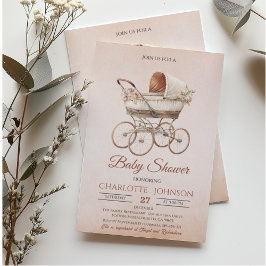 Invitación Vintage Classic Gender Neutral Baby Shower