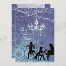 Vintage Classical Music Chandelier Save the Date