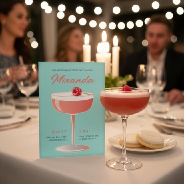 Invitación Vintage Cocktail Bachelorette Party Invitation  (Subido por el creador)