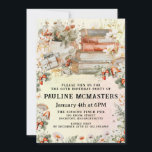 Invitación Vintage Cottagecore Libro Lover 60 cumpleaños<br><div class="desc">El acogedor té acuarela y los elementos de diseño de casitas de campo reservadas crean un ambiente vintage para una invitación de cumpleaños número 60. La tetera y la pila de libros están rodeadas de fresas, champiñones y flores silvestres. Hay una capa de fondo de acuarela subyacente que presenta un...</div>