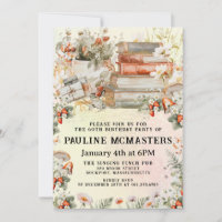 Vintage Cottagecore Libro Lover 60 cumpleaños