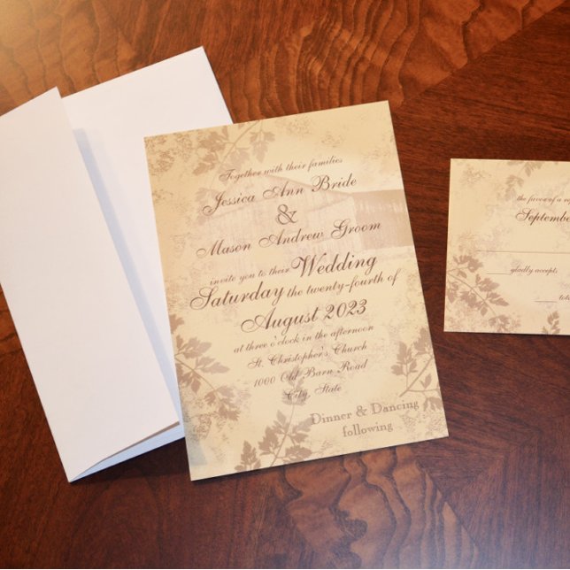 Invitación Vintage Country Barn Boda (Subido por el creador)