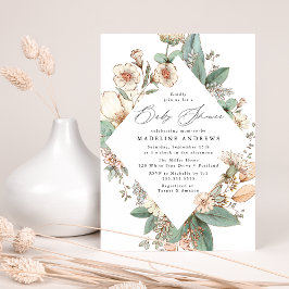 Invitación Vintage Country Floral Baby Shower